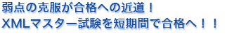 弱点の克服が合格への近道 XMLマスター試験を短期間で合格へ